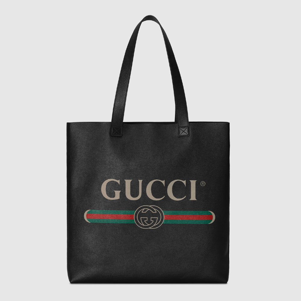 Gucci Print leather tote 572768 0Y2AT 8163