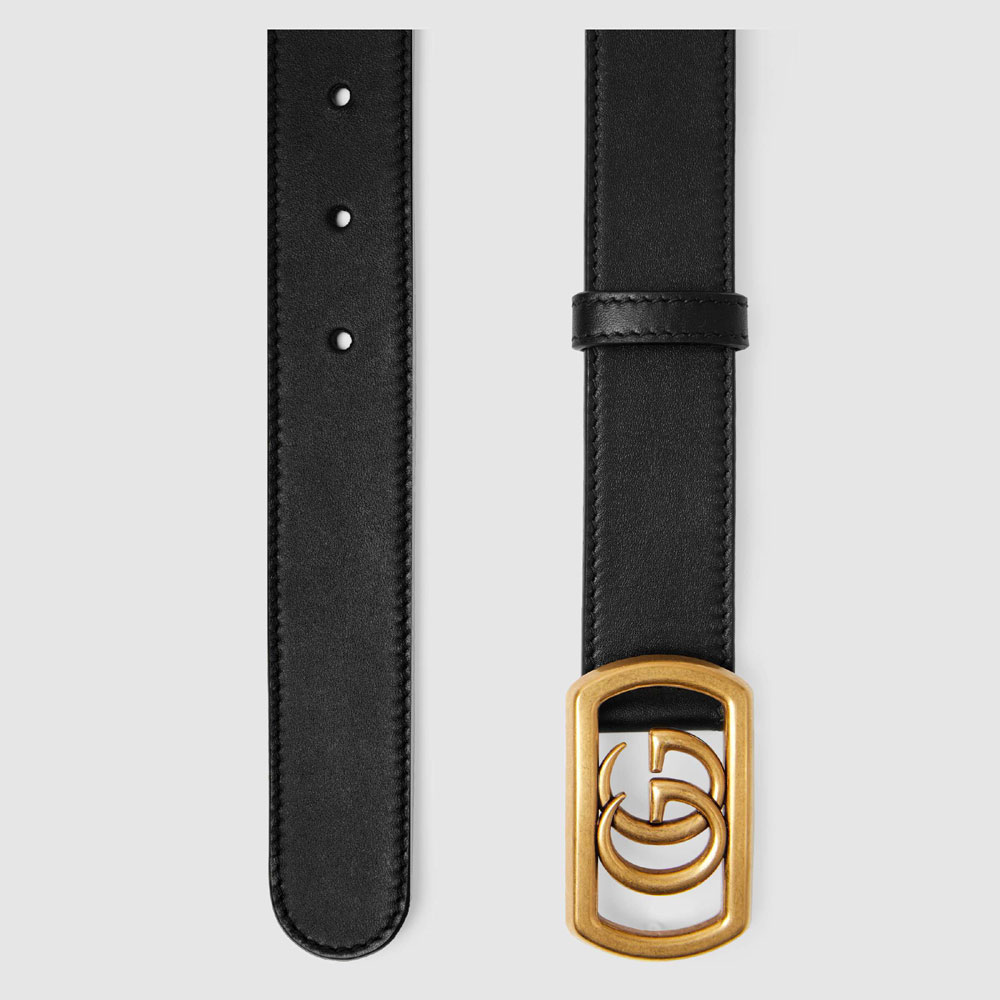 Gucci Belt with framed Double G buckle 575587 AP00T 1000 - Photo-2