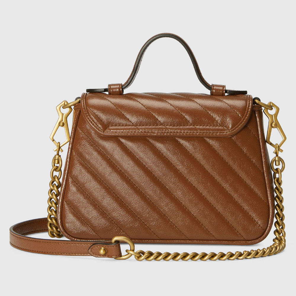 Gucci GG Marmont mini top handle bag 583571 0OLFT 2535 - Photo-3