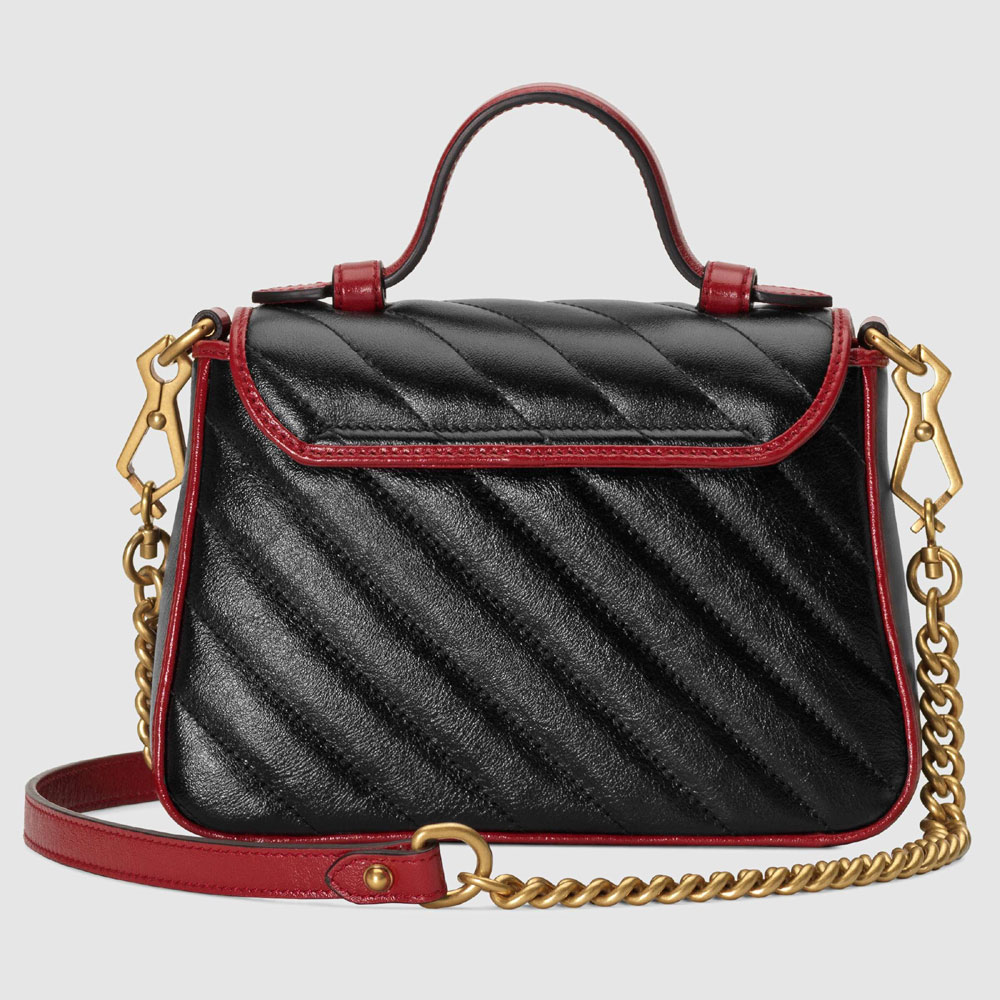 Gucci GG Marmont mini top handle bag 583571 0OLFX 8277 - Photo-3