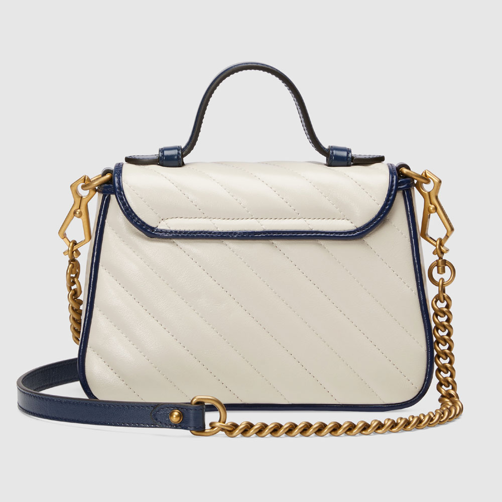Gucci GG Marmont mini top handle bag 583571 0OLFX 9085 - Photo-3