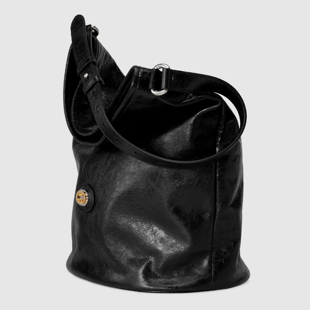 Gucci Leather hobo shoulder bag 598086 1GZ0X 1000 - Photo-2