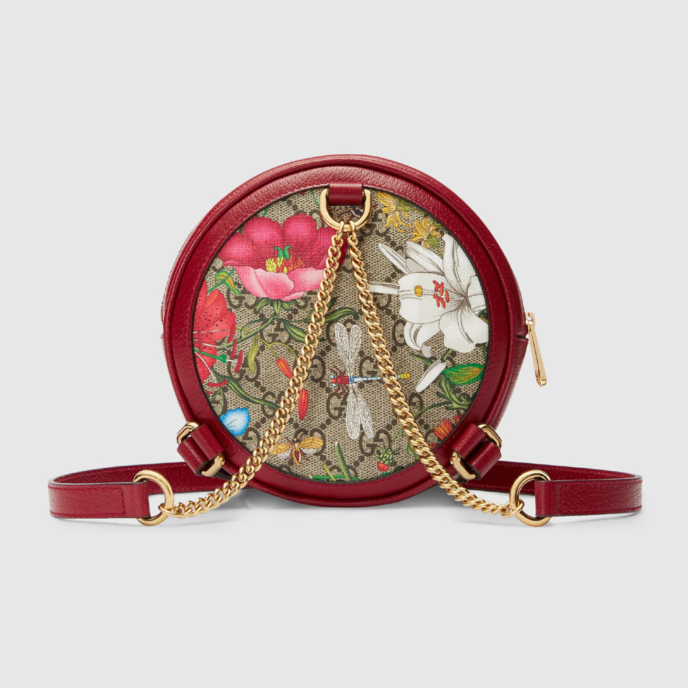 Gucci Ophidia GG Flora mini backpack 598661 92YBC 8722 - Photo-3