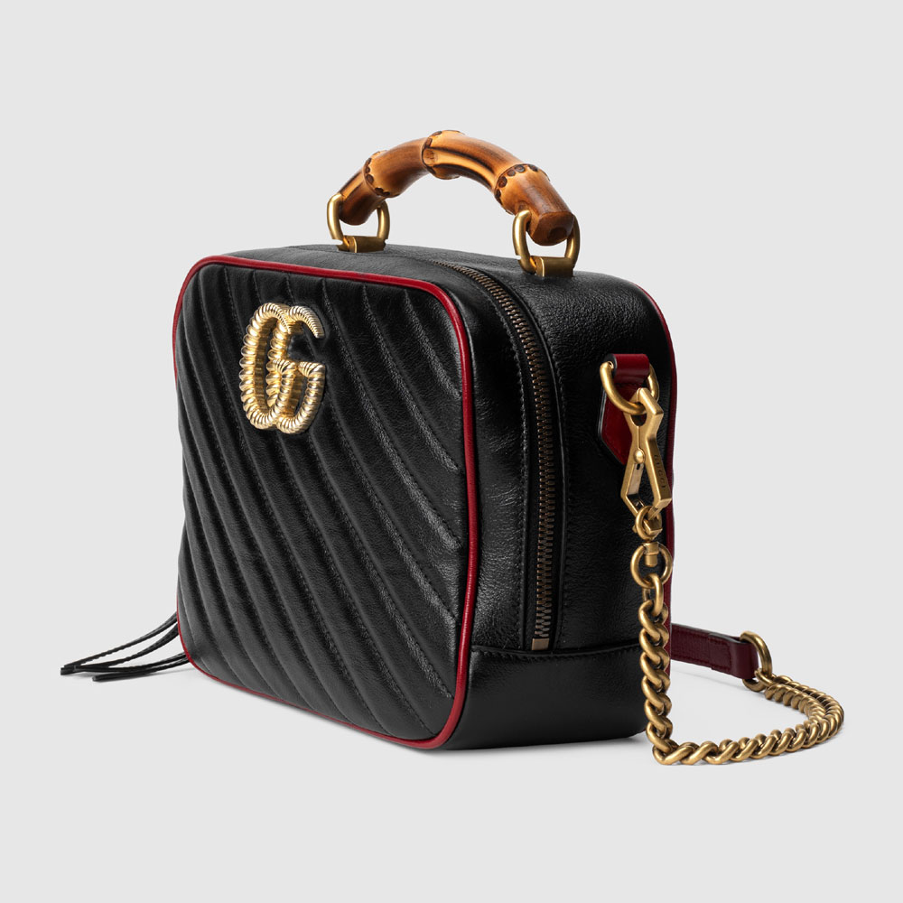 Gucci GG Marmont small shoulder bag with bamboo 602270 0OLFX 8277 - Photo-2