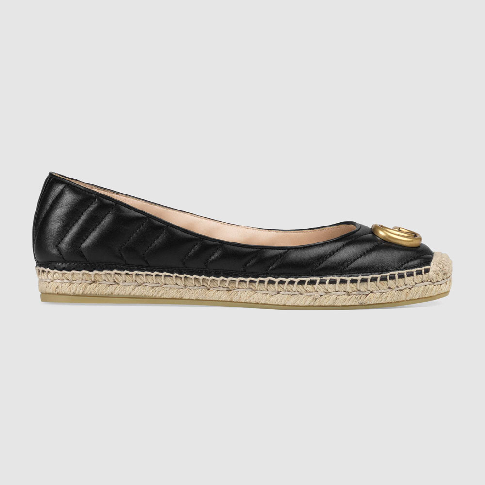 Gucci Leather espadrille with Double G 602505 BKO00 1000 - Photo-2