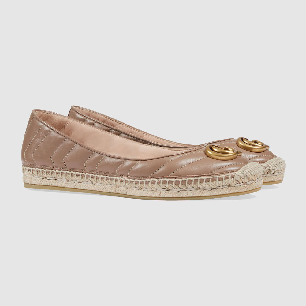 Gucci Leather espadrille with Double G 602505 BKO00 5729