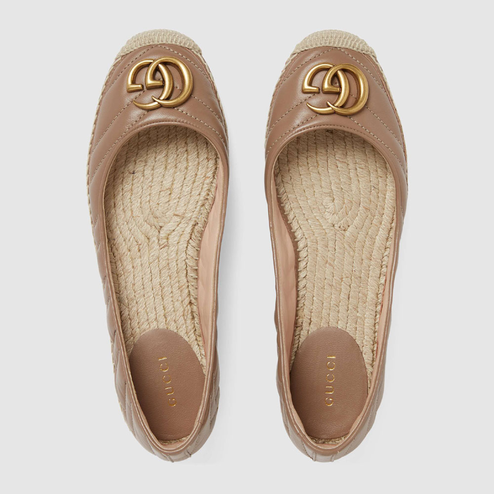 Gucci Leather espadrille with Double G 602505 BKO00 5729 - Photo-3