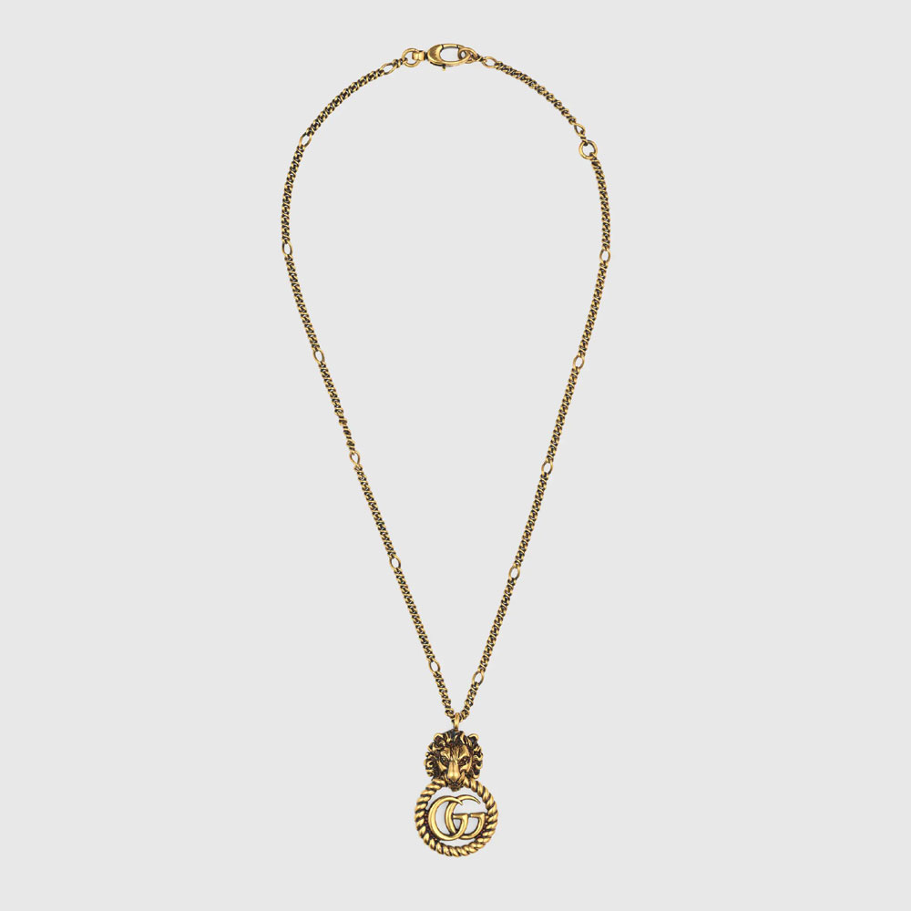 Gucci Lion head necklace 605864 I4600 0933