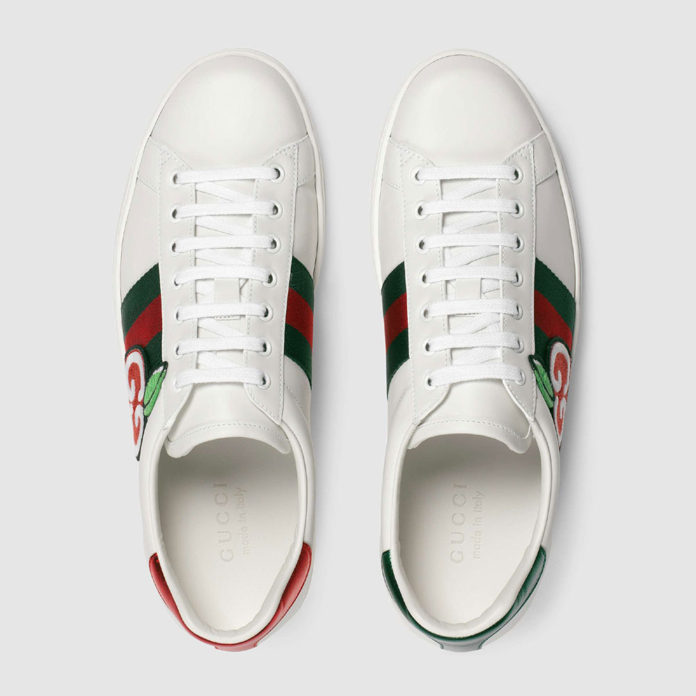 Gucci Mens Ace sneaker with GG apple 611376 DOPE0 9064 - Photo-3