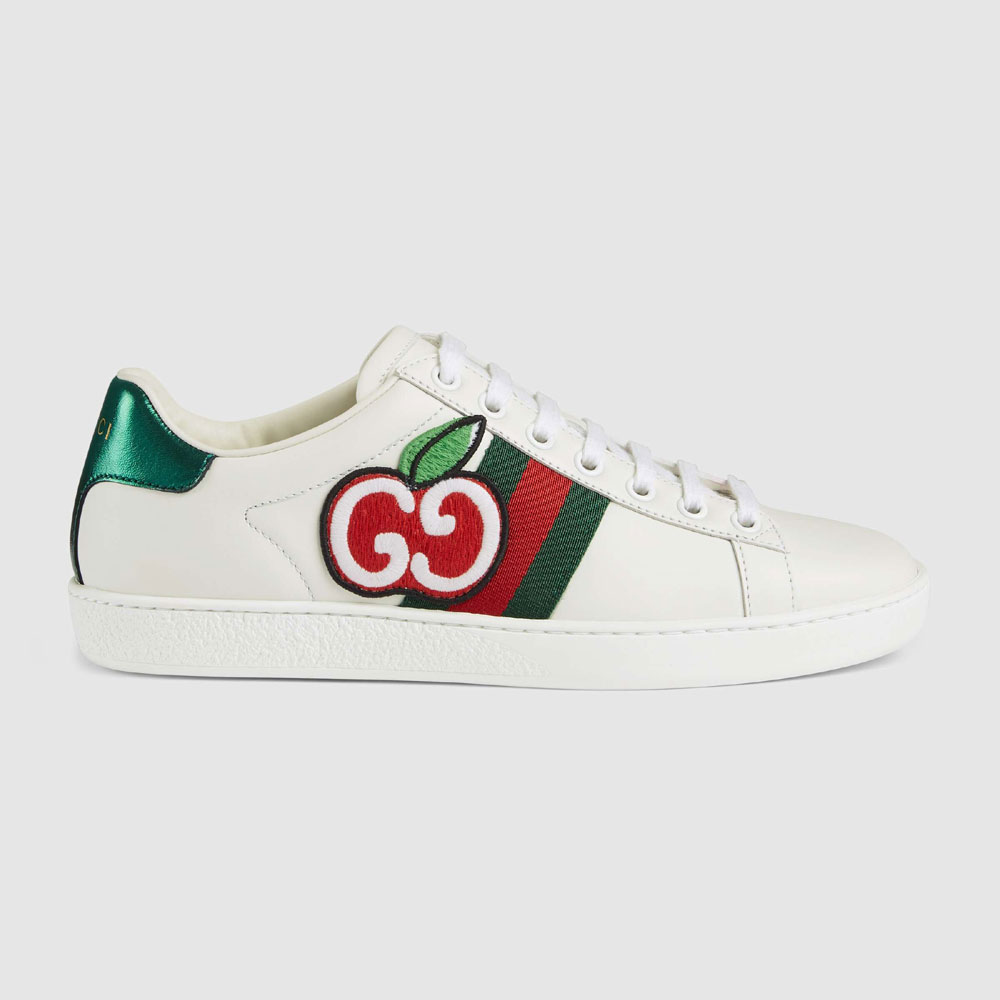 Gucci Womens Ace sneaker with GG apple 611377 DOPE0 9064 - Photo-2