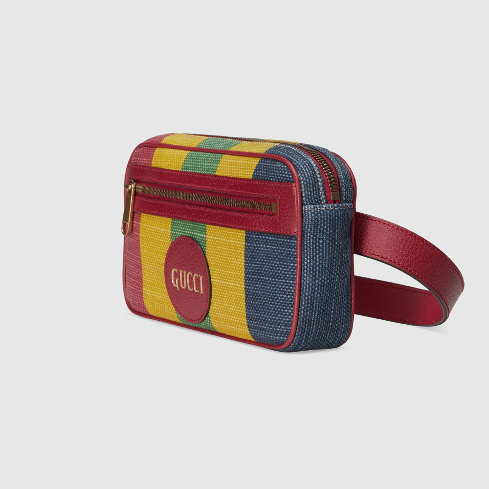 Gucci Baiadera stripe canvas belt bag 625895 2CSAT 8946 - Photo-2