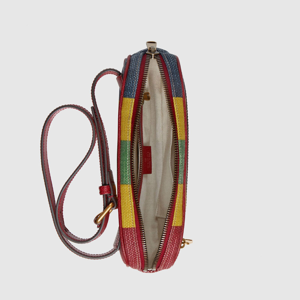 Gucci Baiadera stripe canvas belt bag 625895 2CSAT 8946 - Photo-4
