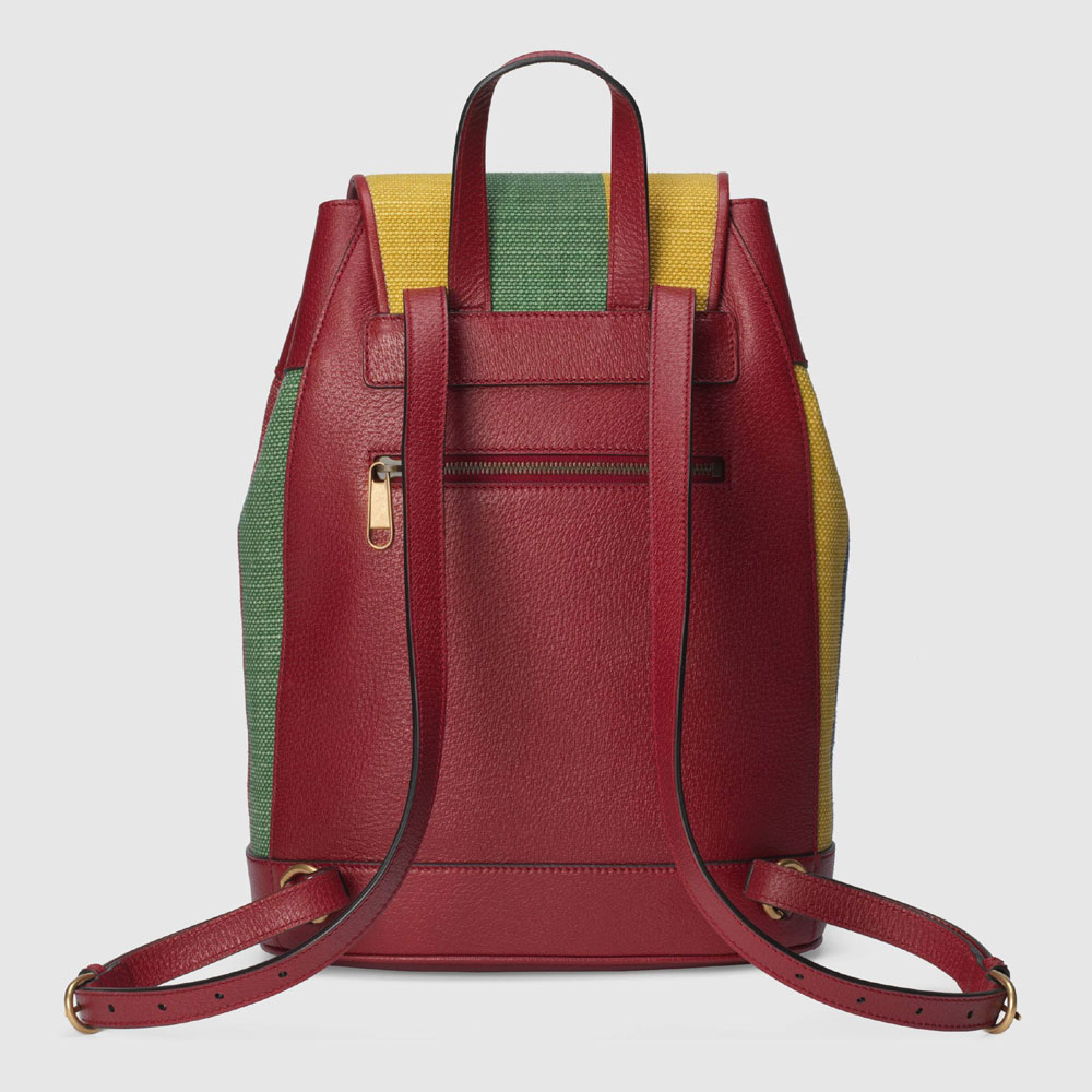 Gucci Baiadera stripe canvas backpack 625909 2CSAT 8946 - Photo-3