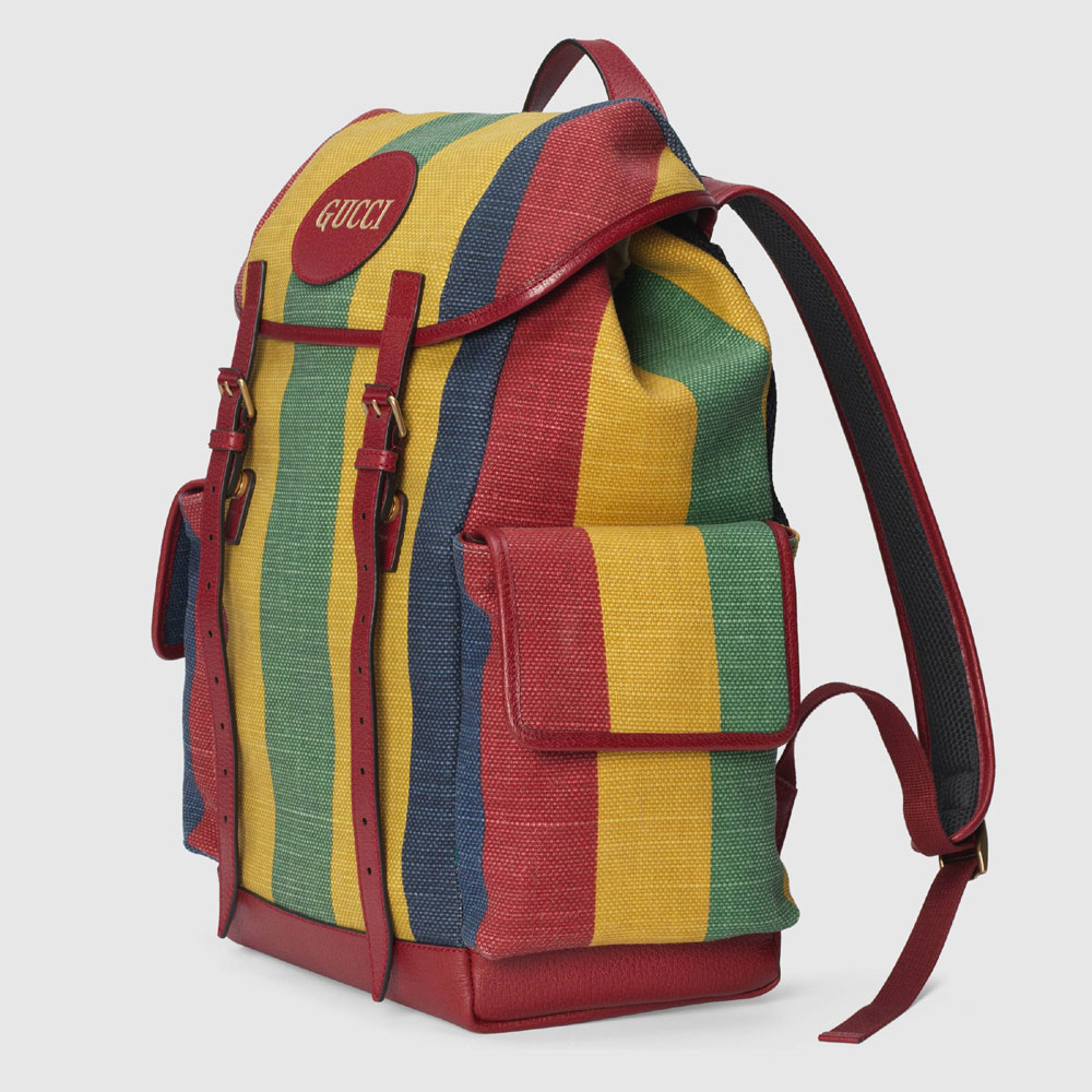 Gucci Baiadera stripe canvas backpack 625939 2CSCT 8946 - Photo-2