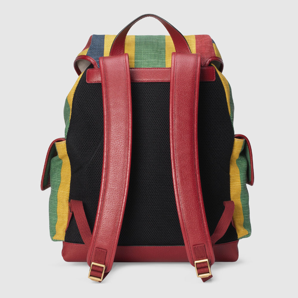 Gucci Baiadera stripe canvas backpack 625939 2CSCT 8946 - Photo-3