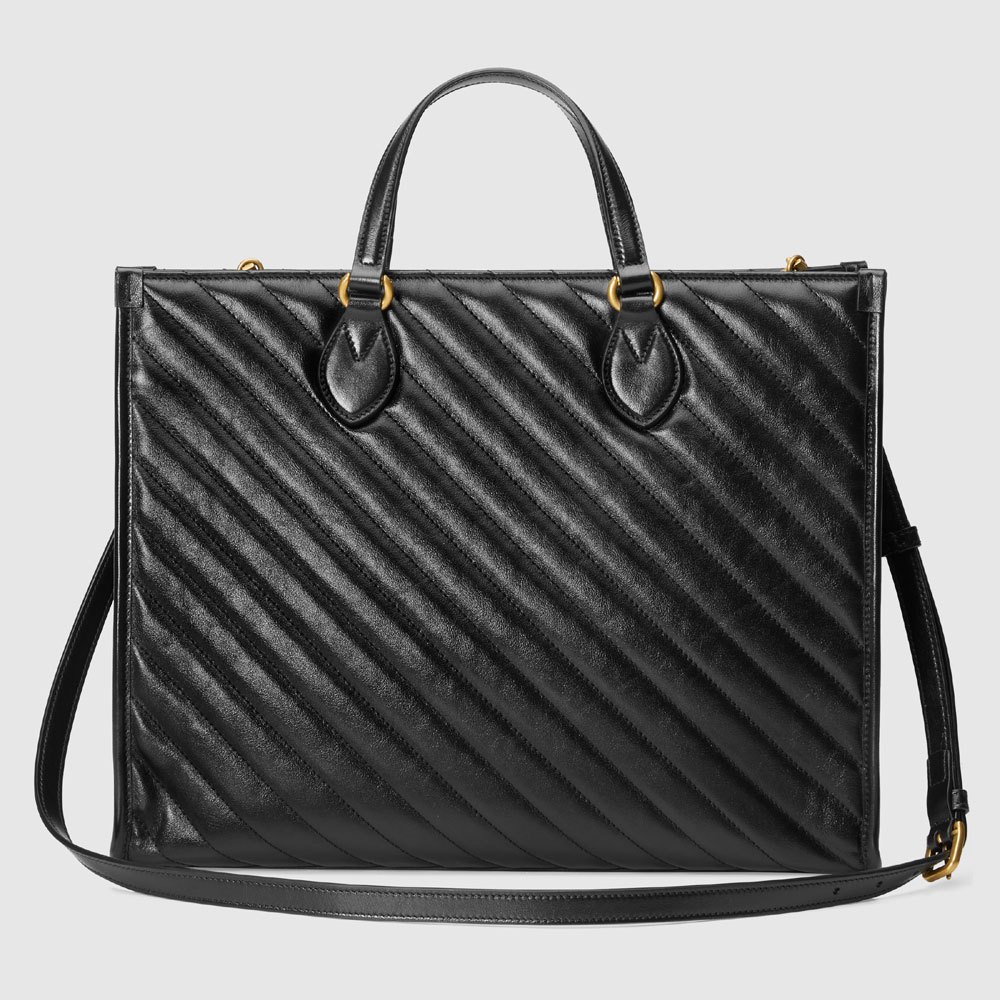 Gucci GG Marmont medium tote bag 627332 0OLFT 1000 - Photo-3