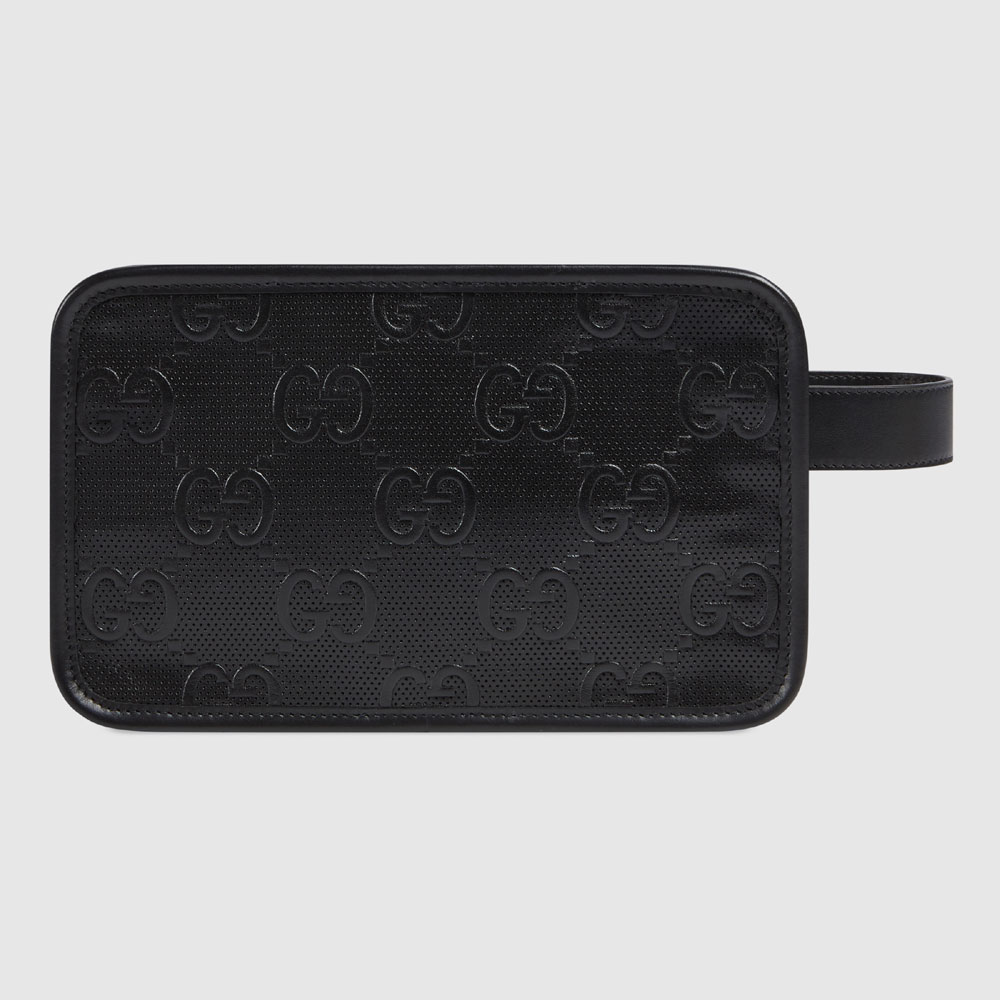Gucci GG embossed cosmetic case 627470 1W3AN 1000 - Photo-3