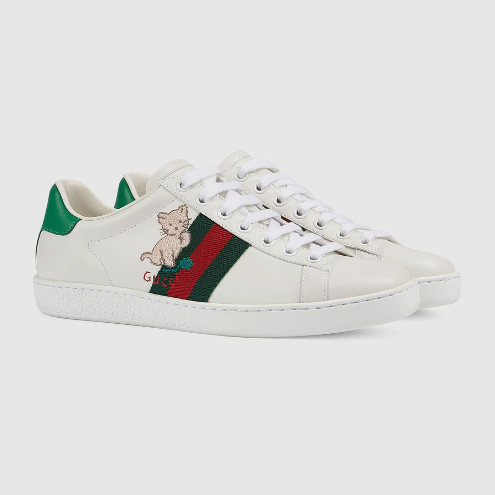 Gucci Ace sneaker with kitten 630616 1XG60 9114