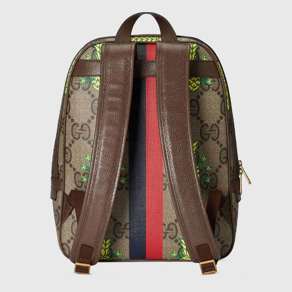 Gucci Pineapple GG Supreme backpack 636654 URRBT 8667 - Photo-3