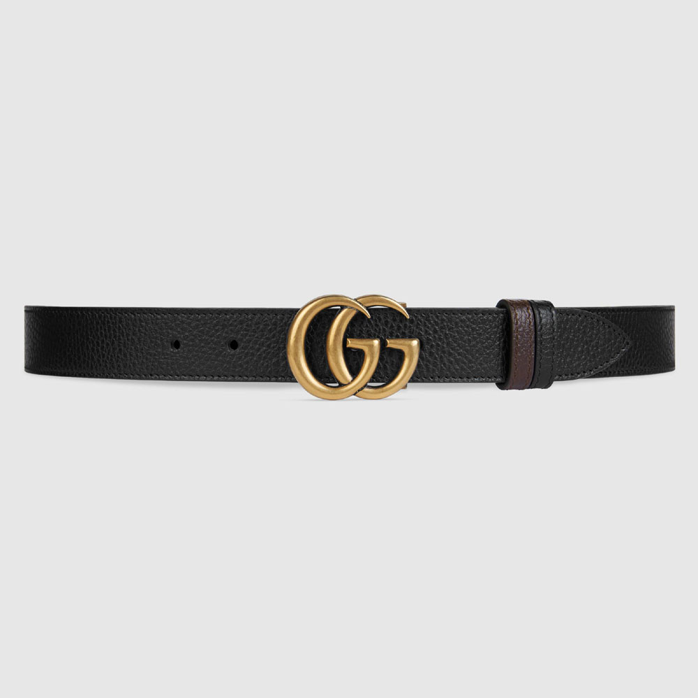 Gucci Reversible thin belt Double G buckle 643847 CAO2T 1062