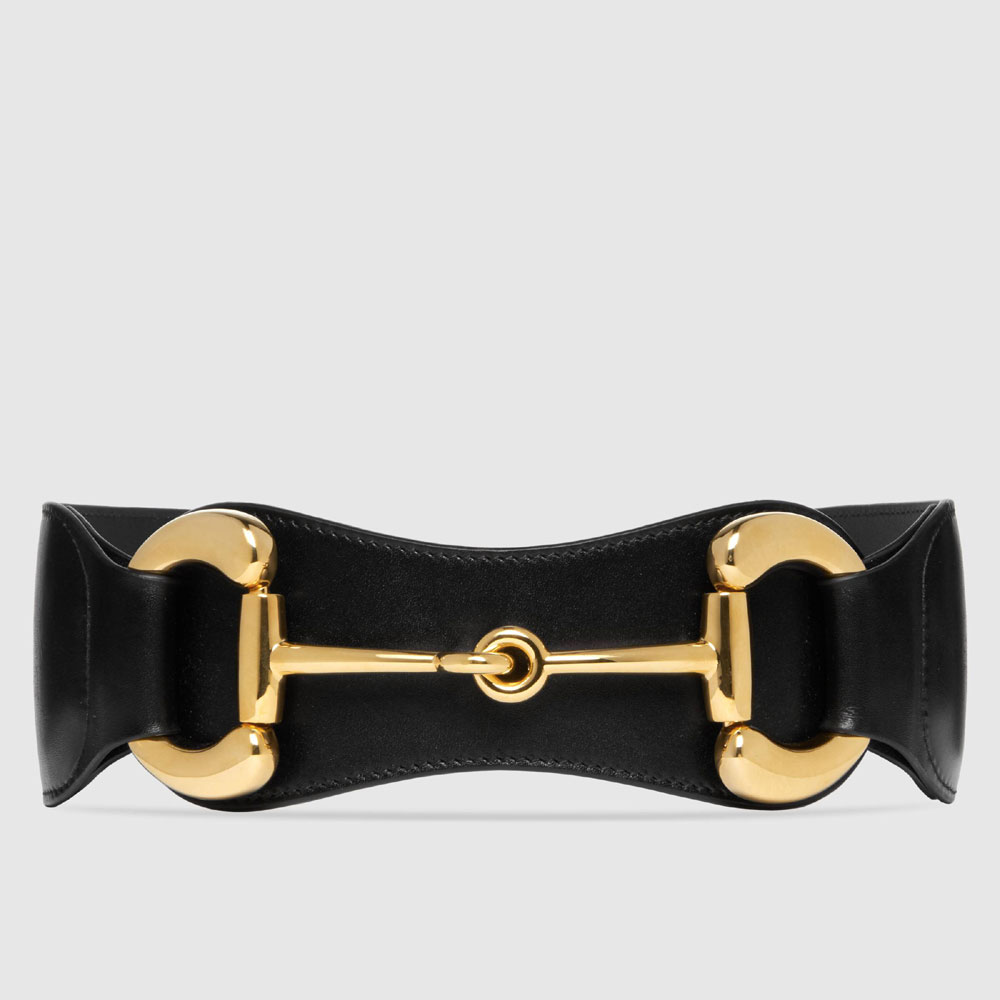 Gucci 1955 Horsebit wide leather belt 645073 1NS0G 1000