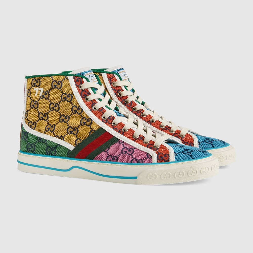 Gucci Tennis 1977 GG Multicolor high top 663658 2UZ60 4275