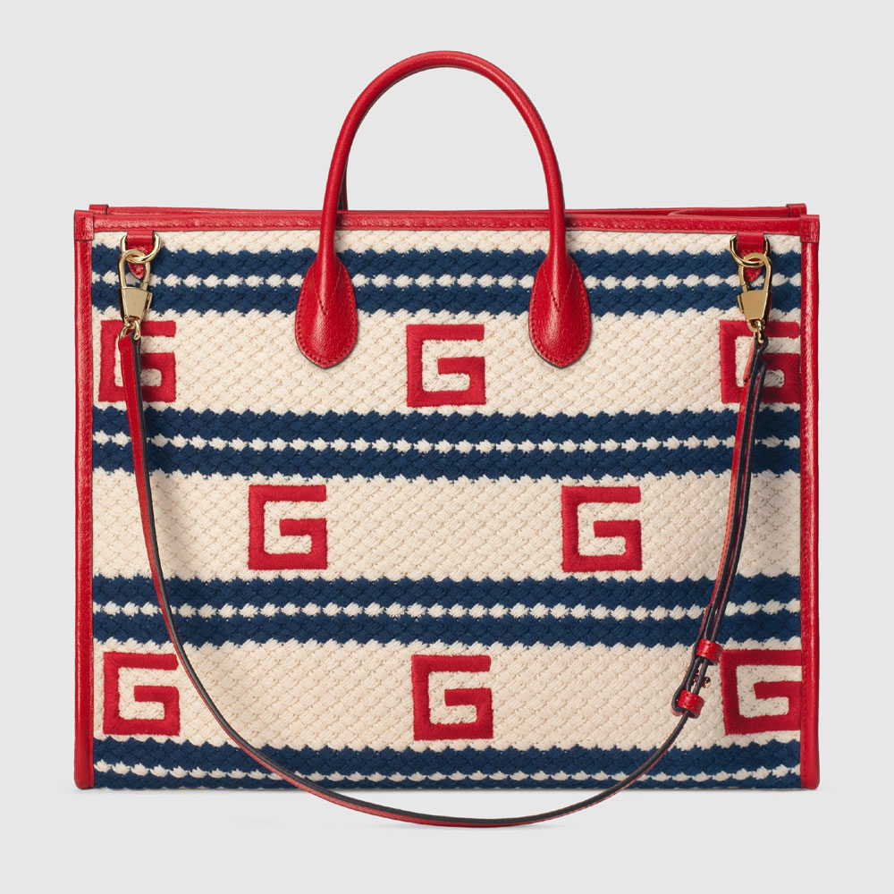 Gucci Cannes striped tote bag 663709 JFIDG 9879 - Photo-3