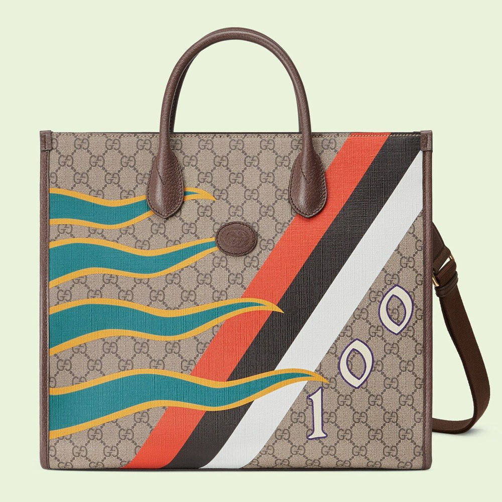 Gucci Medium tote with geometric print 674148 UQHHG 8678