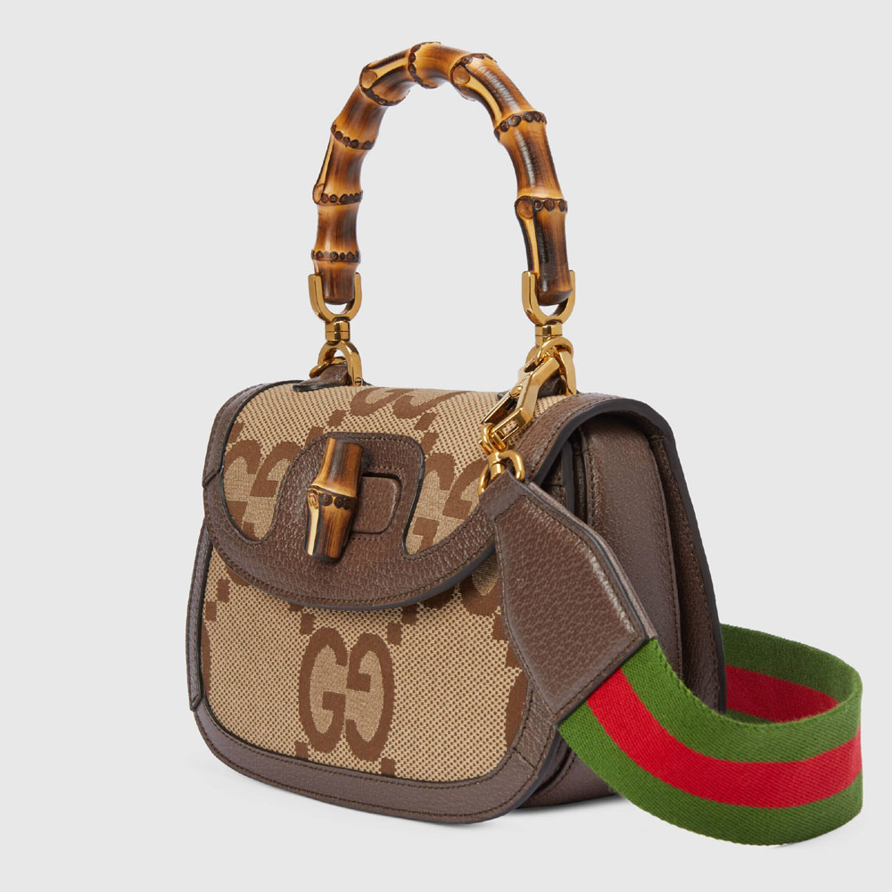 Gucci Small jumbo GG bag with bamboo 675797 UKMDT 2570 - Photo-2