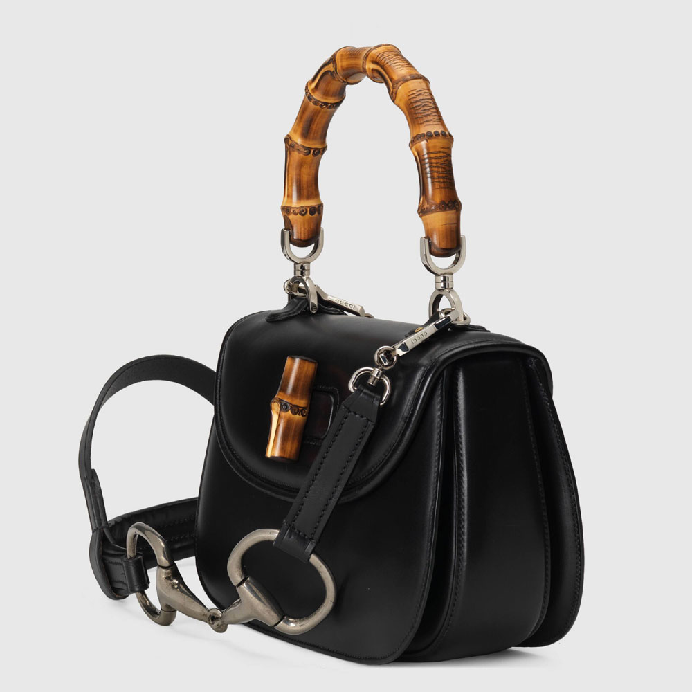 Gucci Medium top handle bag with Bamboo 679886 UN5AY 1000 - Photo-2