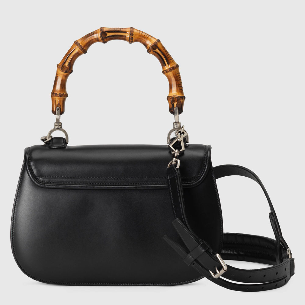 Gucci Medium top handle bag with Bamboo 679886 UN5AY 1000 - Photo-3