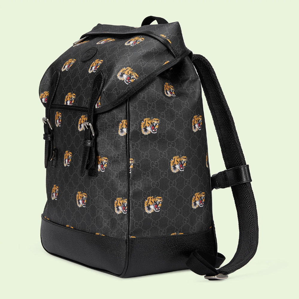 Gucci GG medium backpack with tiger print 696013 UXVCF 1058 - Photo-2
