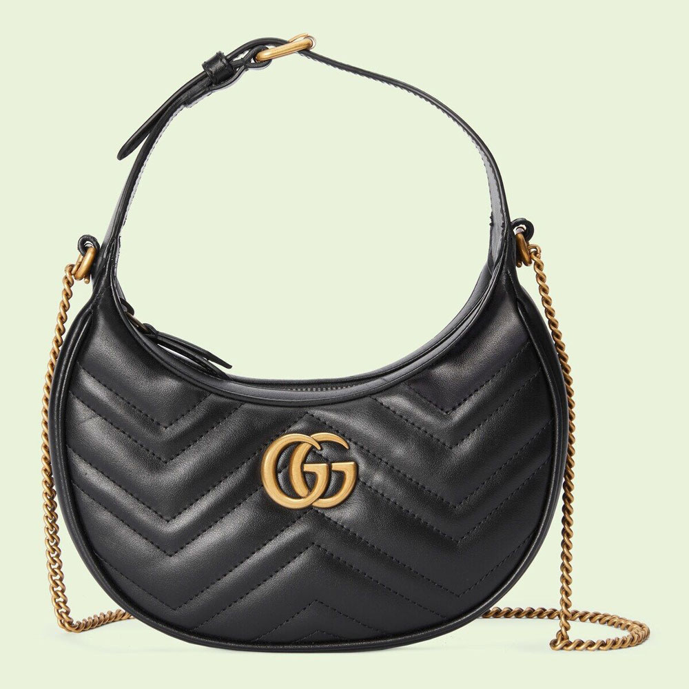 Gucci Marmont half-moon-shaped mini bag 699514 DTDHT 1000