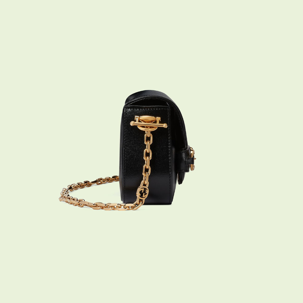 Gucci Horsebit 1955 small shoulder bag 735178 1DB0G 1000 - Photo-3