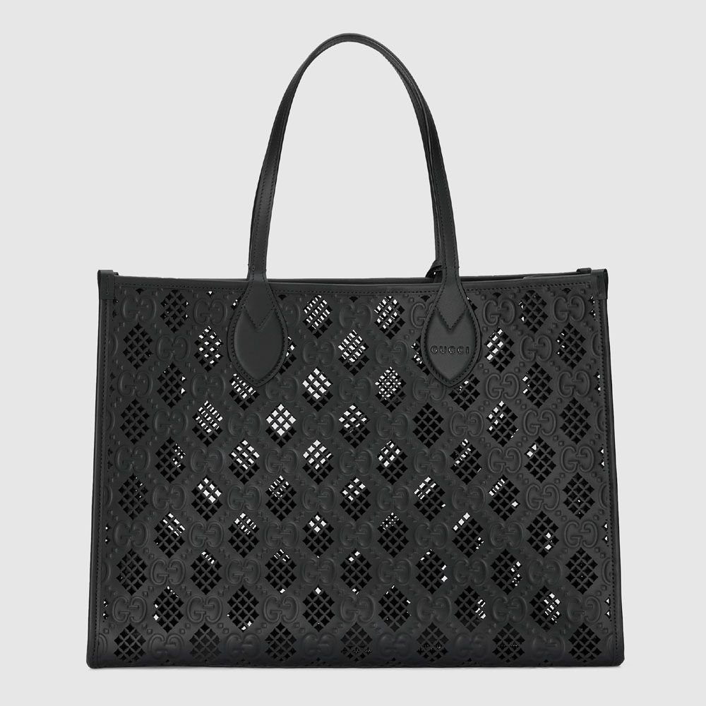 Gucci Medium tote bag with cut-out motif 772229 AAC1B 1000 - Photo-4