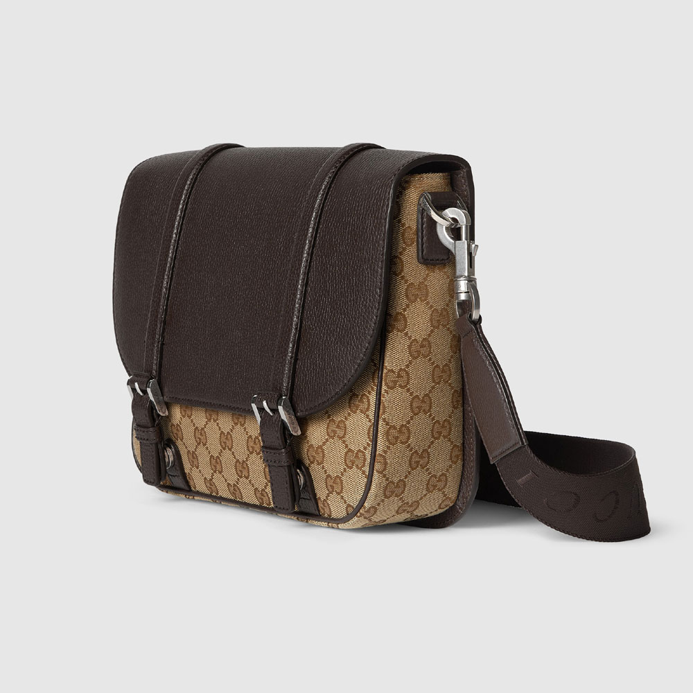 Gucci GG Crossbody Bag In Beige And Ebony GG Canvas 794872 FADMZ 9844 - Photo-2