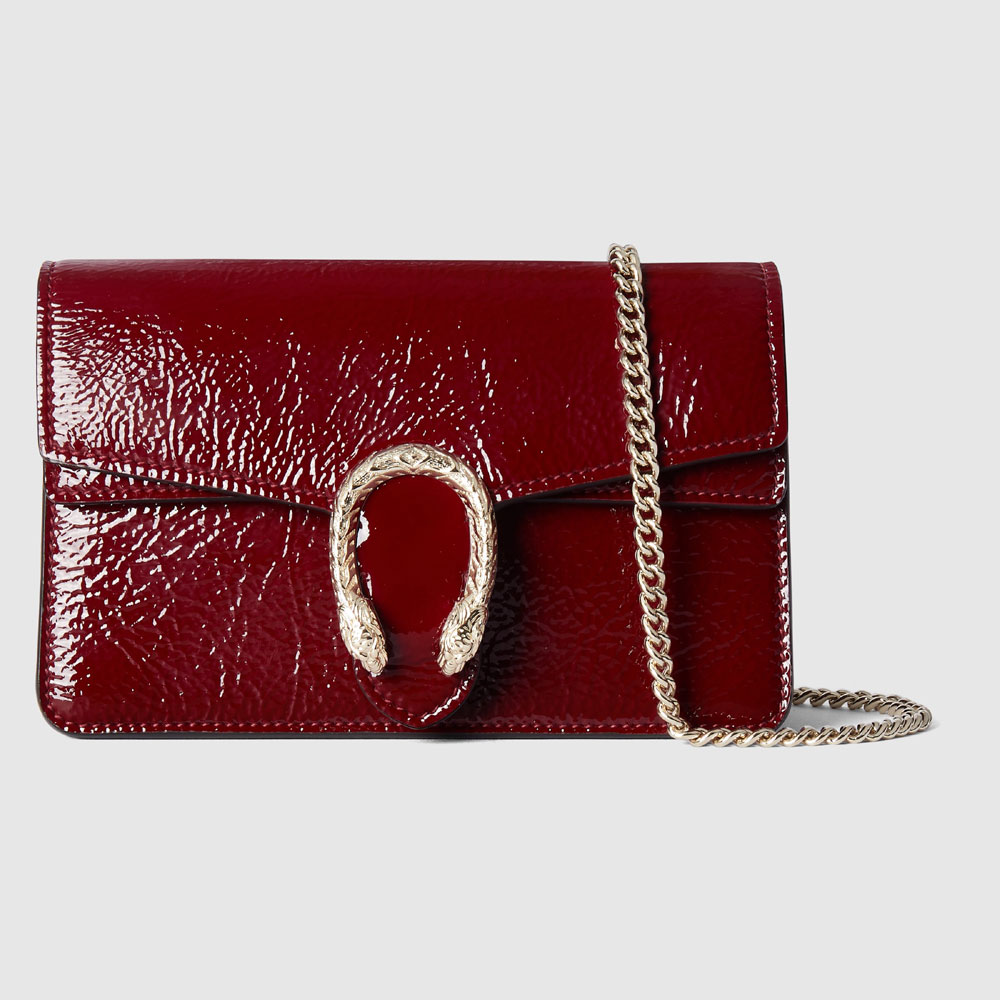 Gucci Dionysus Super Mini Bag Red Patent Leather 795368 0AAA8 6207