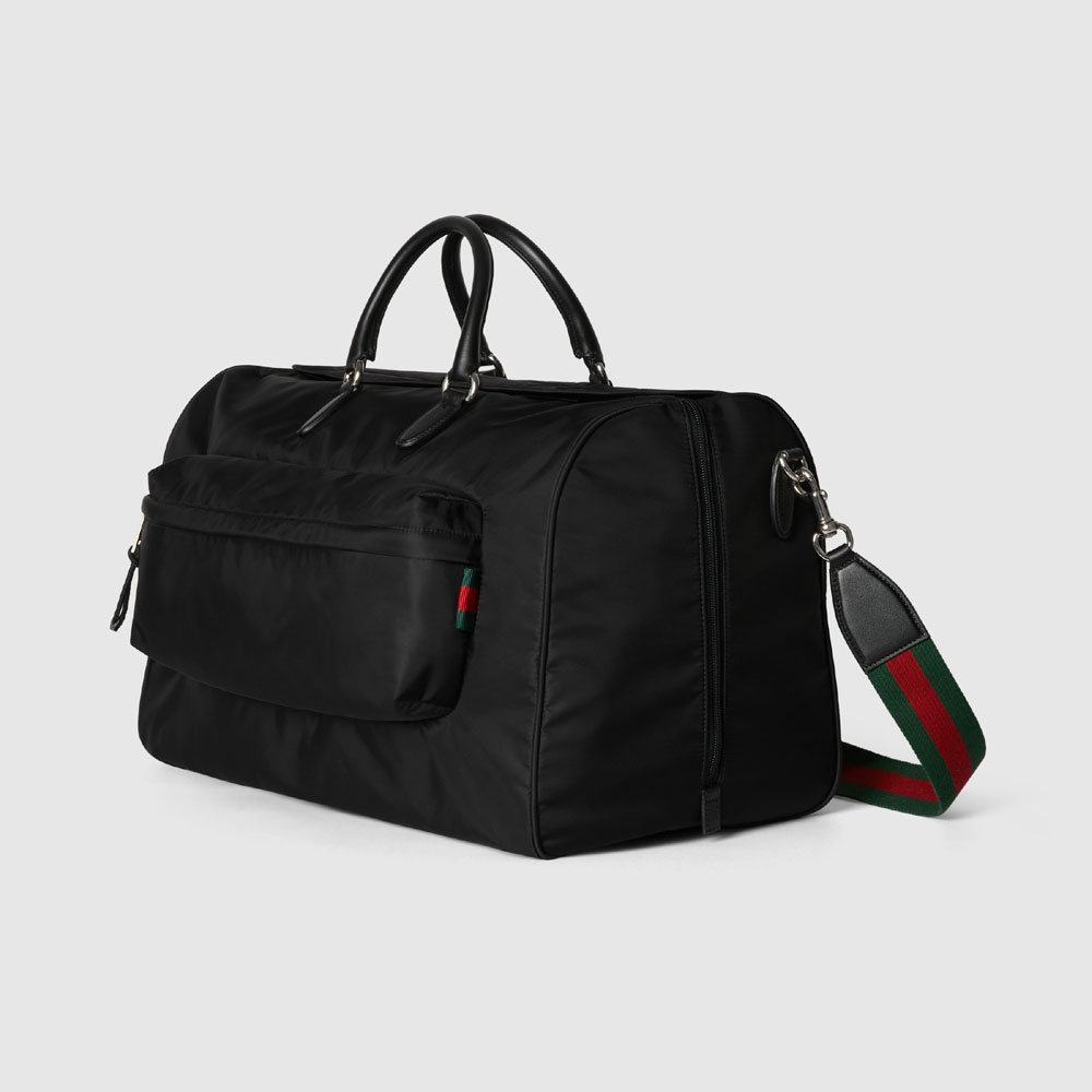 Gucci Large Duffle Bag In Black Nylon 802094 FADUL 1066 - Photo-2