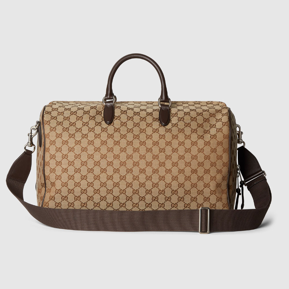 Gucci Medium GG Duffle Bag In Beige And Ebony GG Canvas 802095 FADUJ 9859 - Photo-3