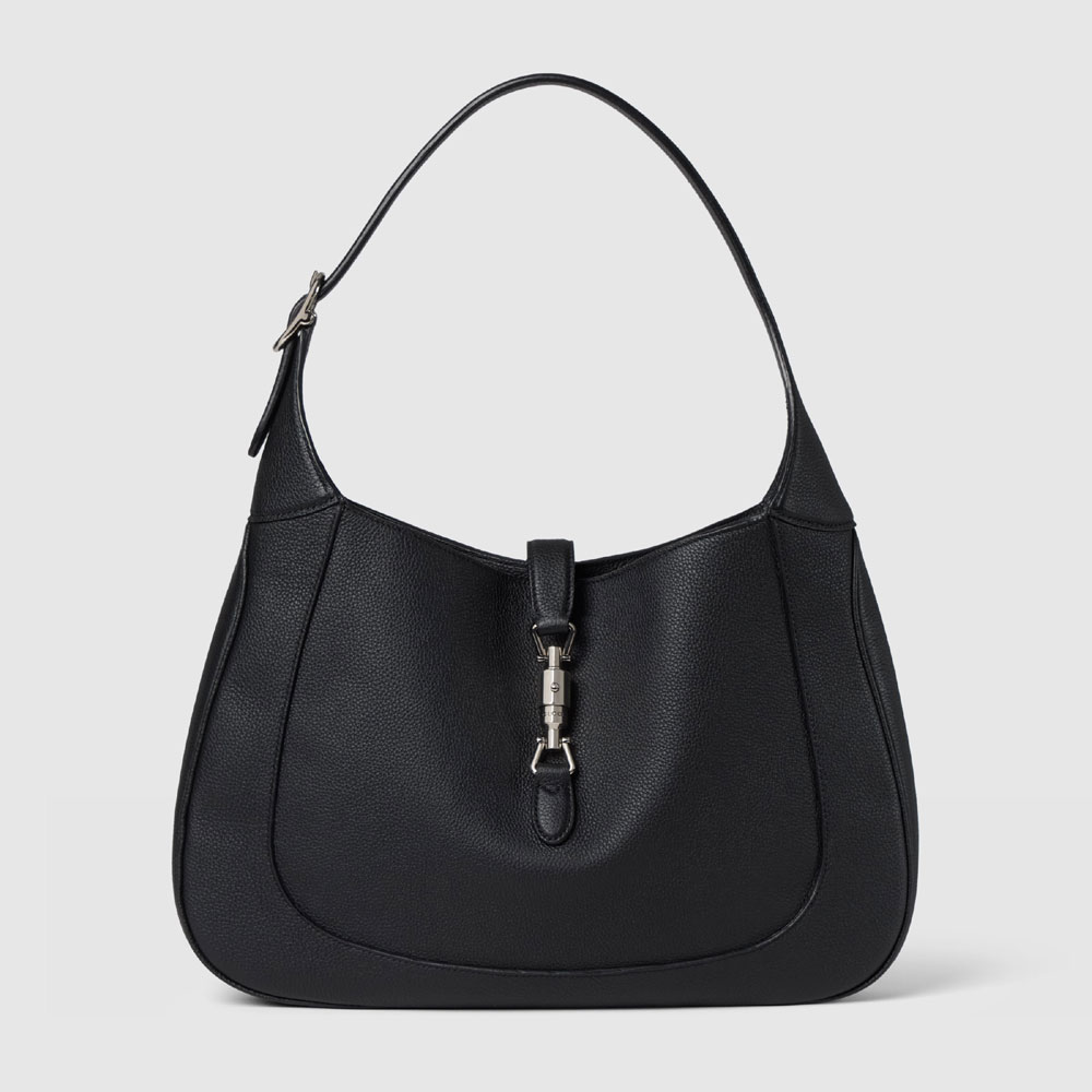 Gucci Jackie Large Shoulder Bag In Black Leather 813650 AZB5Z 1060