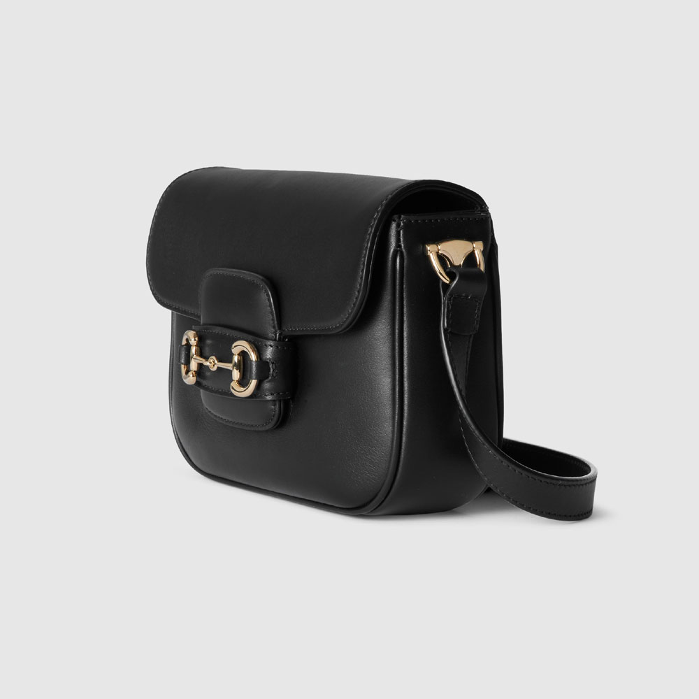 Gucci Horsebit 1955 Soft Mini Bag In Black 815205 AAEFH 1000 - Photo-2