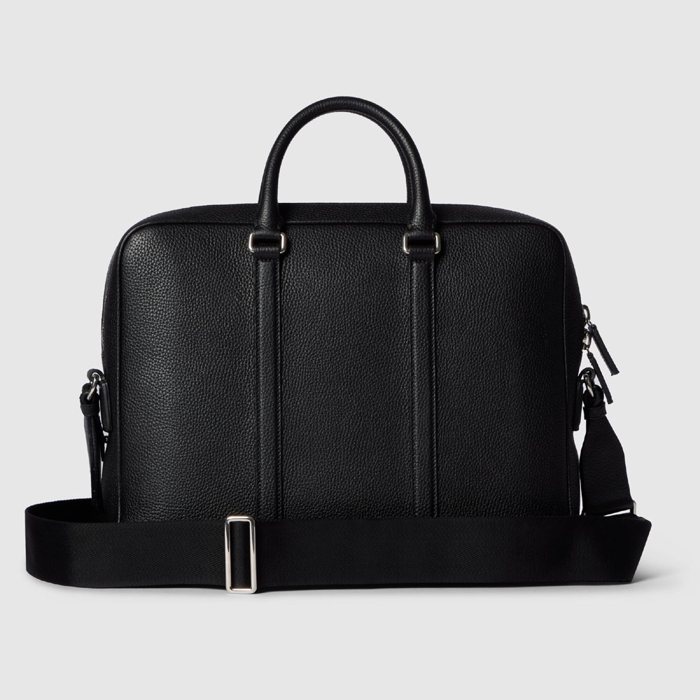 Gucci Medium Briefcase With Web In Black 816757 AAEF6 1042 - Photo-3