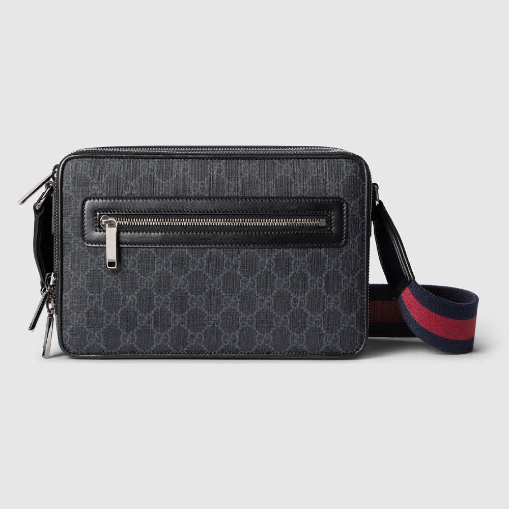 Gucci Medium GG Supreme Crossbody Bag In Black 822072 FADJA 1042