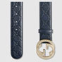 Guccissima belt with interlocking G 114876 AA61E 4009 - thumb-2