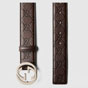 Guccissima leather belt with interlocking G buckle 368186 AA61N 2019 - thumb-2