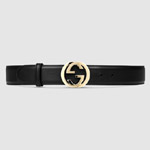 Gucci Leather belt with interlocking G 370543 AP00G 1000