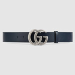 Gucci Leather belt with double G buckle 397660 AP00N 4009