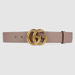 Gucci Leather belt with Double G buckle 400593 AP00T 5729