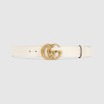 Gucci Leather belt with Double G buckle 400593 AP00T 9022