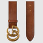 Gucci Leather belt with double G buckle 406831 CVE0T 2535 - thumb-2